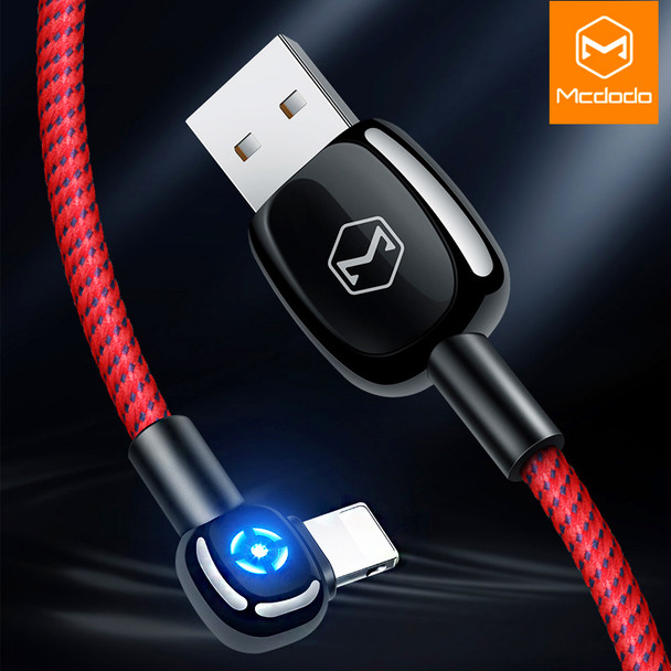 Mcdodo  Auto Disconnect LED lighting For lightning Charger Cable USB Cord Fast Charging Data Cable For iPhone XR XS Max 8 7 Plus