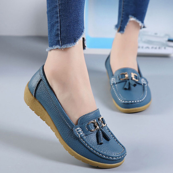 Women shoes 2018 new summer flats shoes woman soft bottom genuine leather slip on flats women tenis feminino mother shoes