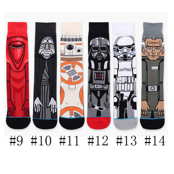 Funny Stockings Cartoon Cotton Print Socks Adult Men Women Jedi Order Master Yoda Cosplay Tide Long Star War Socks 1 Pair
