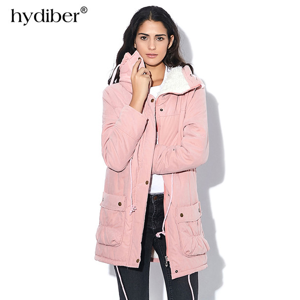 New 2019 Winter Coat Women Slim Plus Size Outwear Medium-Long Wadded Jacket Thick Hooded Cotton Fleece Warm Cotton Parka