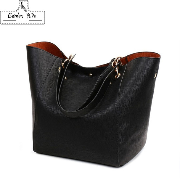Genuine leather Women handbags 2019 New Design Women Bucket Bags Vintage Large Female Shoulder Bags bolsa feminina Tote 12 Color