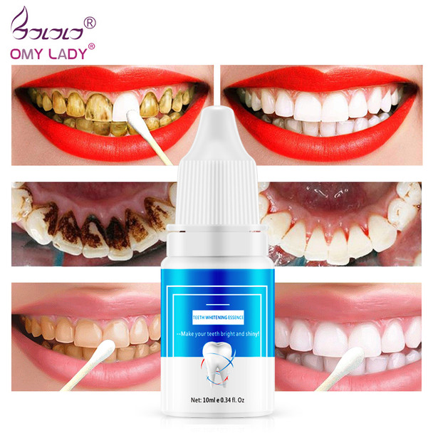 OMYLADY Teeth Whitening Essence Powder Oral Hygiene Cleaning Serum Removes Plaque Stains Tooth Bleaching Dental Tools Toothpaste