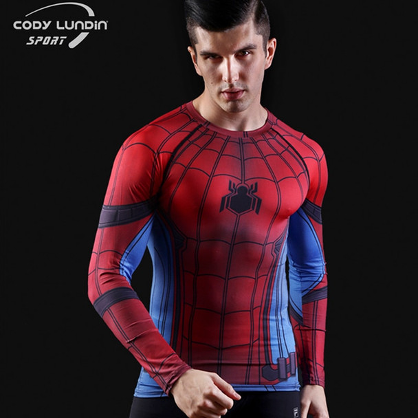 2016New Fitness Compression Tops &amp; T-shirts Men Superman Captain America Batman Spiderman Iron Man tshirt Gentle Clothing