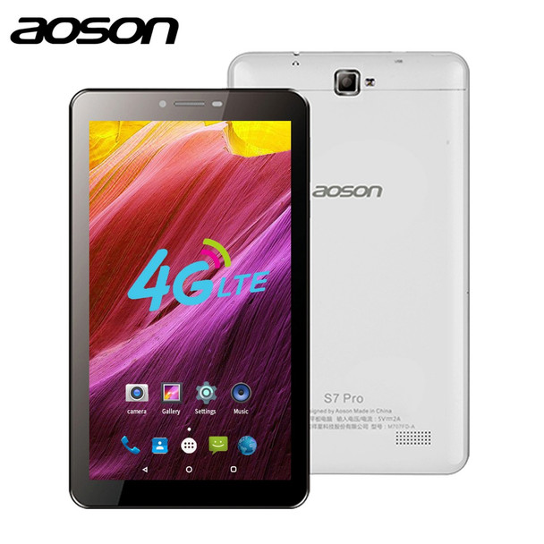 Aoson S7 PRO 7 Inch 4G LTE-FDD Phablet 8GB ROM HD IPS Screen Android 6.0 Phone Call Tablet PC Quad Core Dual Camera Wifi GPS