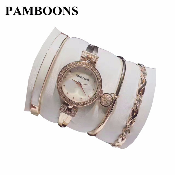 Luxury brand set Women Rhinestone Watch Crystal Ceramic Watches Female Best Wristwatches Lady Dress Watch relogio feminino AK 01