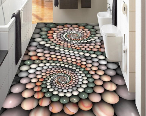 beibehang Abstract senior wallpaper fashion three-dimensional jade beads bathroom 3D floor tiles papel de parede 3d flooring