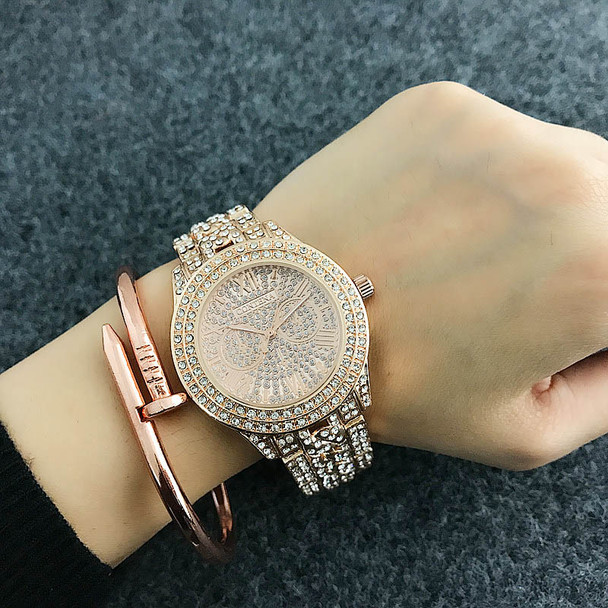 Contena Brand Women Watches Diamond Rose Gold SilVer Ladies Watch Reloj Mujer Watch For Women relogio Feminino Female Clock Saat