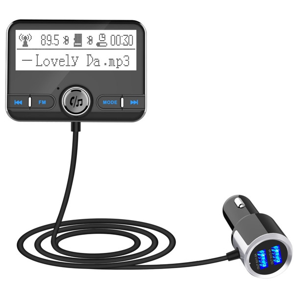 Jilang Bluetooth FM Transmitter Wireless Car FM Modulator Car Mp3 Player Car Kit Handsfree Bluetooth Car Charger with LCD Displa