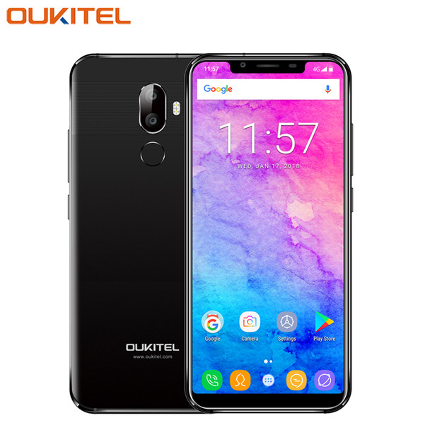 Original OUKITEL U18 Mobile Phone 5.85 inch Full Display 4GB RAM 64 ROM MT6750T Octa Core Android 7.0 4000mAh Face ID Smarphone