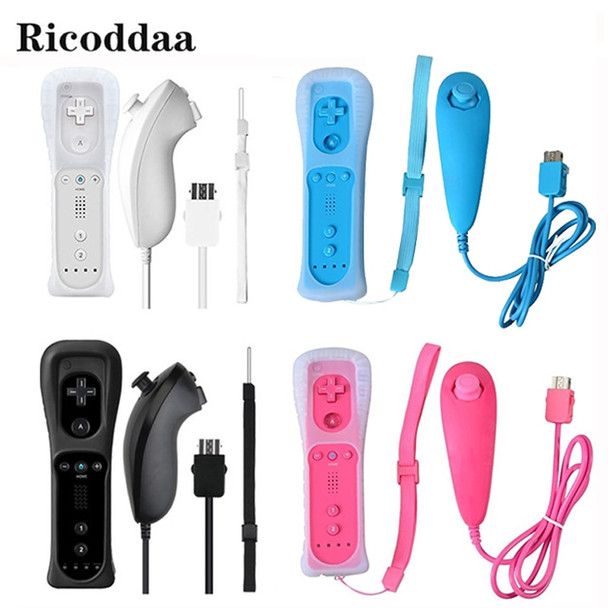 For Nintend Wii Wireless GamePad Remote Controle Without Motion Plus+Nunchuck Controller Joystick For Nintendo Wii Accessories