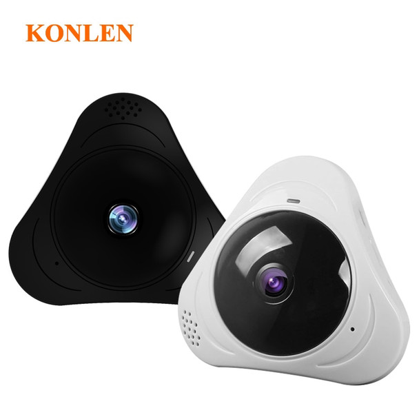 KONLEN 1080P 2MP Mini 360 Surveillance Camera Fisheye Wifi Panoramic Wireless IP Cam Security Yoosee with Audio Micro SD