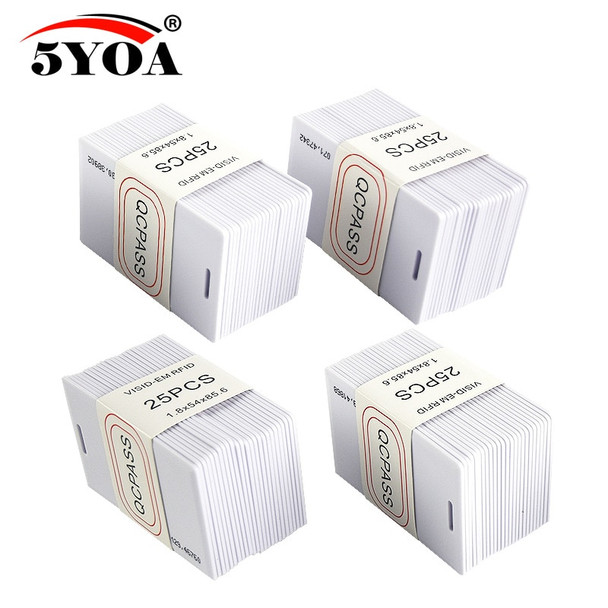 100pcs 5YOA EM4100 Badge 125khz ID Keyfob RFID llaveros llavero Porta Chave Card Thick Proximity