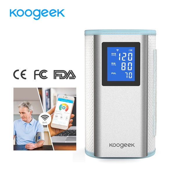 Koogeek FDA Smart Arm Blood Pressure Monitor Wifi Bluetooth Sphygmomanometer Rechargeable Blood Pressure Meter for iOS Android