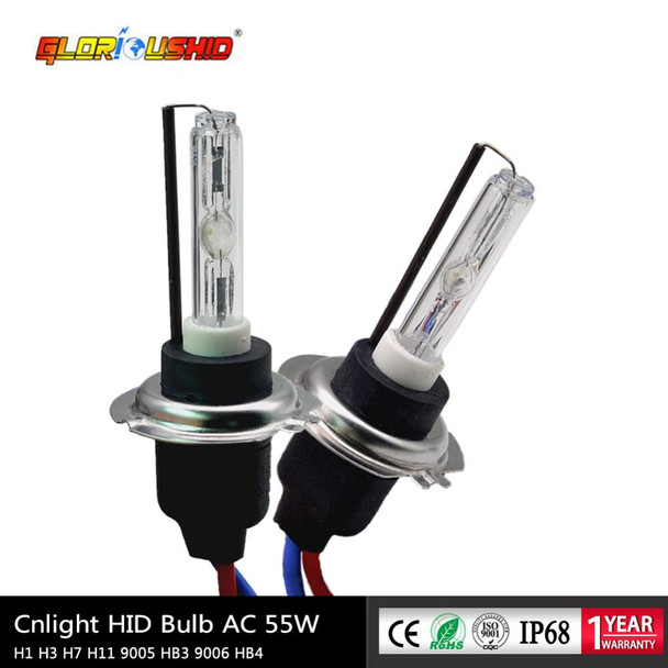 2X CNlight Xenon H7 H1 H3 H11 9005 AC 12V 55W Replacement Bulbs 6000K 8000K Hid Lamps With Ceramic Metal Base Auto Car Light