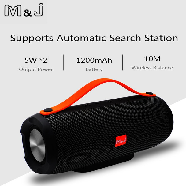 M&amp;J Portable wireless Bluetooth Speaker Stereo big power 10W system TF FM Radio Music Subwoofer Column Speakers for Computer