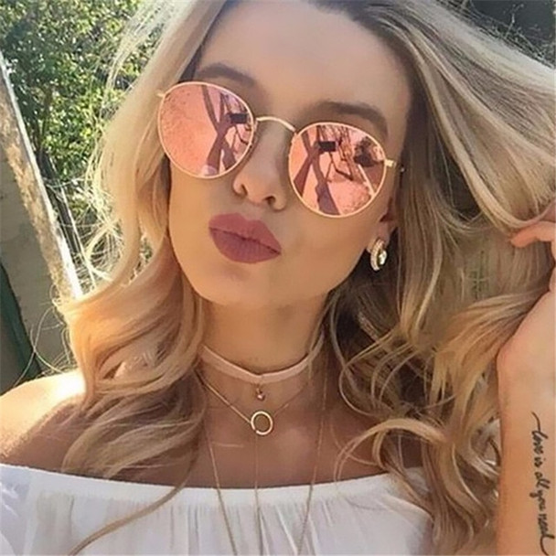 Luxury Brand Design Round Sunglasses Women Men Brand Designer Vintage Retro Mirror Sun Glasses For Women Female Ladies Sunglass