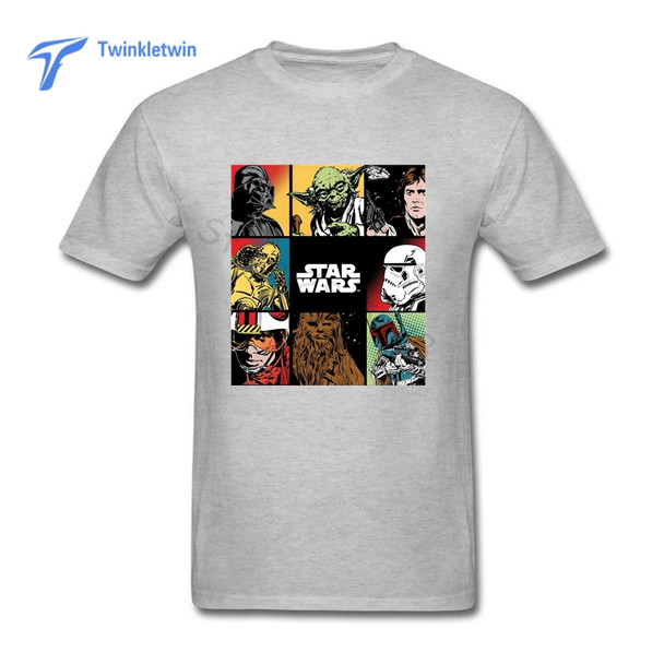 Men Star Wars T Shirts Short Sleeve T-shirt Multi-color Cotton T Shirt