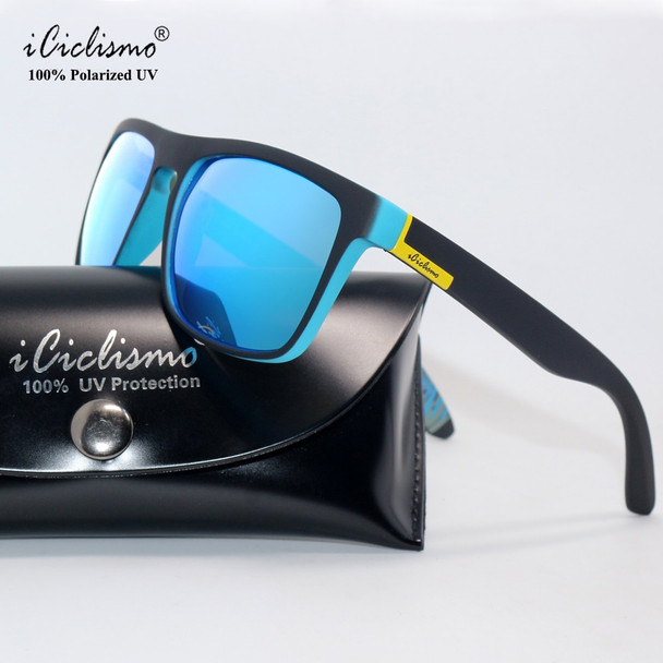 QUISVIKER Polarized Sunglasses Men Camping Fishing Glasses Uv400 Protection Cycling Goggles TR90 Frame Sports Hiking Eyewear