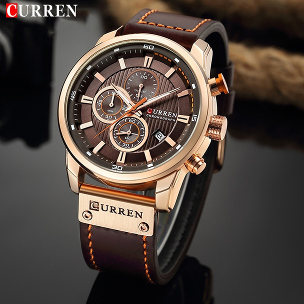 CURREN Luxury Brand Men Analog Leather Sports Watches Men's Army Military Watch Male Date Quartz Clock Relogio Masculino 2018