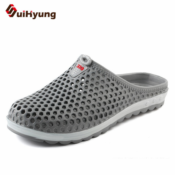 Suihyung 2018 New Men Summer Shoes Breathable Mesh Hole Beach Slippers Non-slip Home Bathroom Flip Flops Casual Sandals Slides 