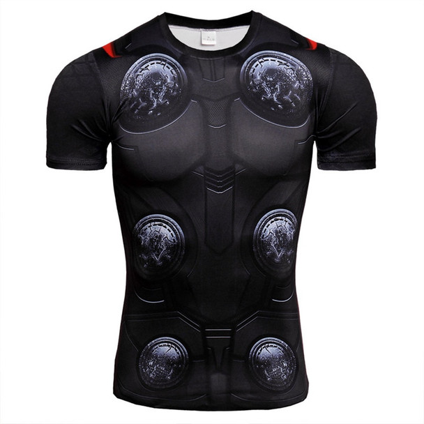 Newest Captain America Superhero T Shirts Compression Shirt 3D Short Sleeve T Shirt Thor God of Thunder Fitness Men Crossfit Top
