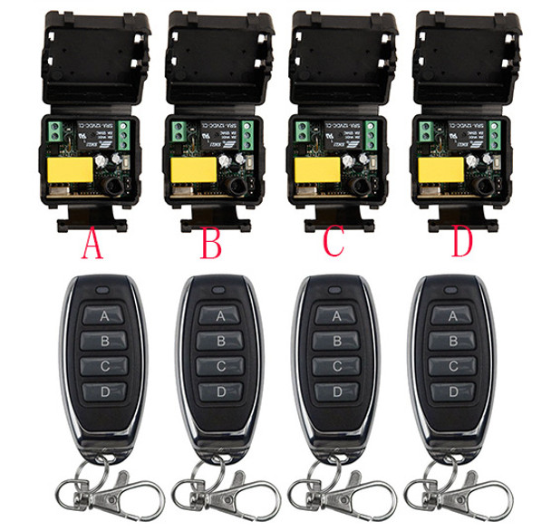 AC220V 1CH 10A RF Wireless Remote Control Relay Switch Security System Garage Doors Gate Electric Doors shutters