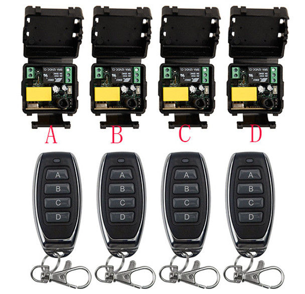 AC220V 1CH 10A RF Wireless Remote Control Relay Switch Security System Garage Doors Gate Electric Doors shutters