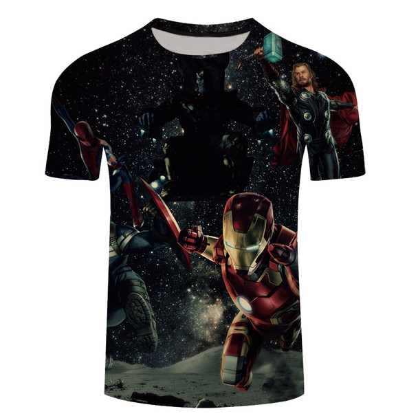 2018 Marvel Avengers 3 Iron Man 3D Print T-shirt Men/Women Superhero T shirt fitness Clothing Man's Tops Tee Plus size S-6XL