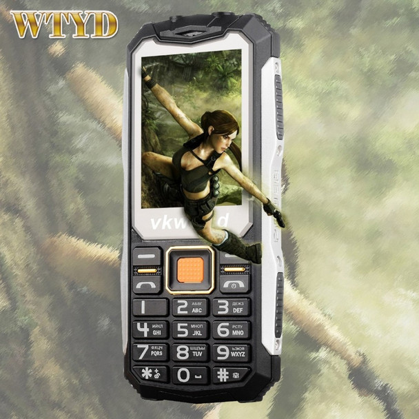 VKworld Stone V3S English 2.4 inch Waterproof Shockproof Dustproof Mobile phone Dual LED Light Elder Cellphone