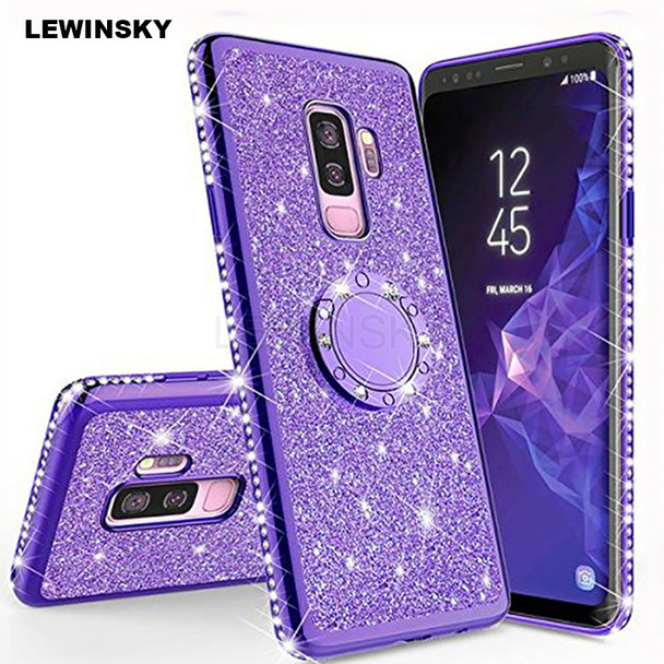 Soft TPU Phone Case For Samsung Galaxy S9 S8 A7 A6 A8 Plus 2018 Note 9 8 S7 Luxury Plating Bling Diamond Silicone Back Cover