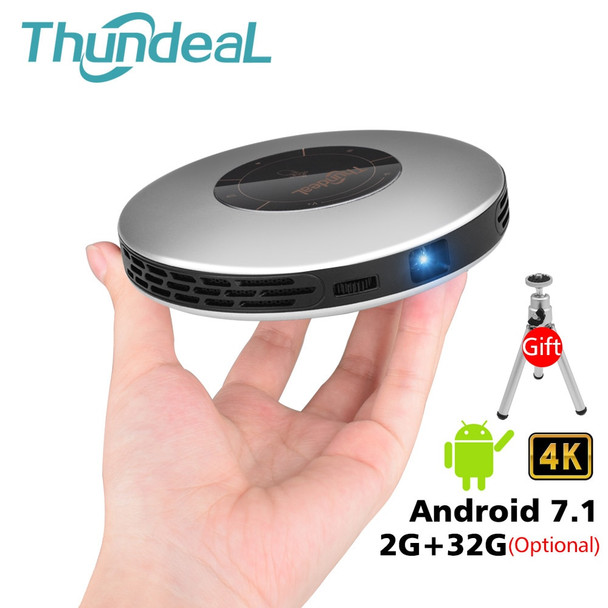 ThundeaL DLP Projector T18 Max WiFi Android 7.1 Bluetooth Pico Pocket HDMI Support 4K 1080P 16G 32G Mini LED Proyector 3D Beamer