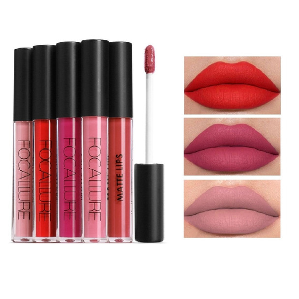  FOCALLURE Matte Lipstick Batom Waterproof Lip stick Smooth Long-lasting Cosmetics Kiss-proof Professional Makeup Lips