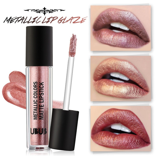 UBUB 12 Colors Lip Tint Metallic Liquid Lipstick Matte Lipgloss Beauty Brand Makeup Nude Pigment Glitter Sexy Lip Gloss Make Up