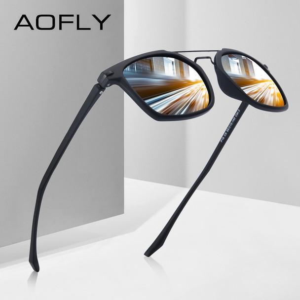 AOFLY BRAND DESIGN Classic Polarized Sunglasses Men Driving TR90 Frame Sunglasses Goggles UV400 Gafas Oculos De Sol AF8091