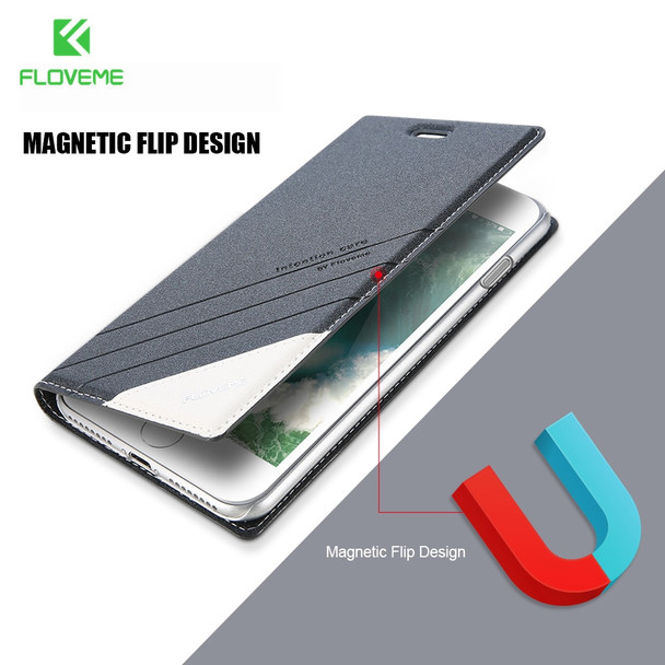  FLOVEME Card Holder Phone Case For iPhone 7 6 6s Plus Book Case For iPhone X 8 8 Plus Luxury Flip Wallet Leather Covers Capinhas 