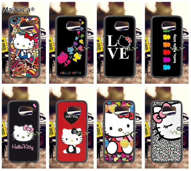 i love hello kitty soft TPU edge cell phone cases for samsung s6 edge plus s7 edge s8 plus s9 plus note5 note8 note9 cover case