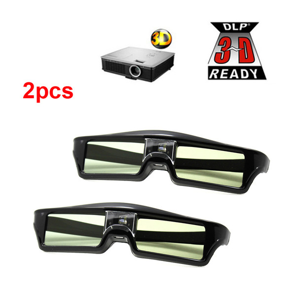 2pcs  3D Active Shutter Glasses DLP-LINK 3D glasses for Xgimi Z4X/H1/Z5 Optoma Sharp LG Acer H5360 Jmgo BenQ w1070 Projectors