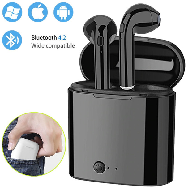 i7s TWS Wireless Bluetooth Earphone Stereo Earbud Headset With Charging Box Mic For  For phone iPhone Xiaomi Samsung Air pods