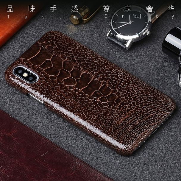 Genuine Leather phone case For iPhone X case Natural Ostrich Foot Skin phone shell For iPhone SE 5 5S 6 6S 7 8 Plus X cover