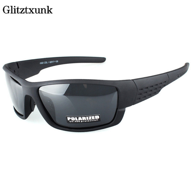  Glitztxunk Polarized Sunglasses Men Brand Designer Square Sports Sun Glasses for Men Driving Black Frame Goggle UV400 okulary