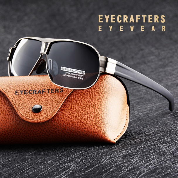  Eyecrafters Men's Polarized Sunglasses Gun Metal Designer Driving Sun Glasses For Men Sunglasses Retro Oculos Male