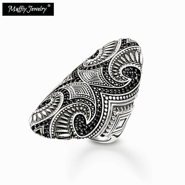  Maori Tattoo Eternity Ring 925 Sterling Silver Trendy Gift For Women,2019 New Thomas Style Fashion TS Fashion Jewelry Wholesale