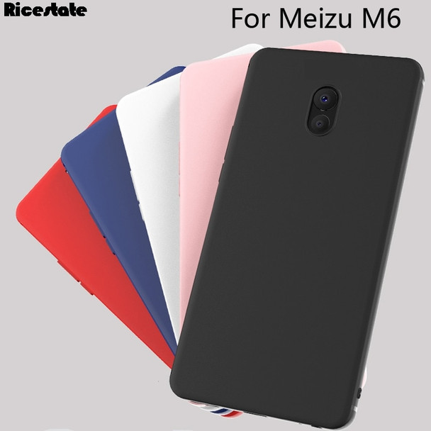 For Meizu M6 cover Silicone case Meizu M6 mini Frosted matte solid colors Soft silicone Case