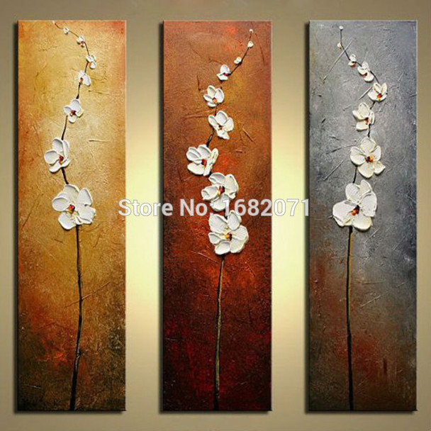 Hand-painted High Quality Abstract Flower Oil Painting On Canvas Handmade Impression Flowers Oil Painting For Hotel Decoration 