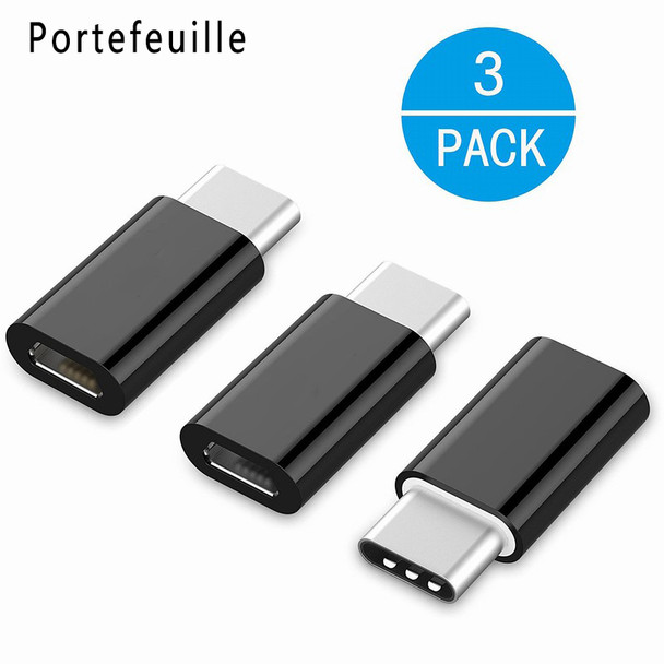 3PCS USB C to Micro USB Adapter Type C Data Syncing Charging for Nexus 5X 6P Samsung S8 Plus Oneplus 5 Charger Phone Accessories