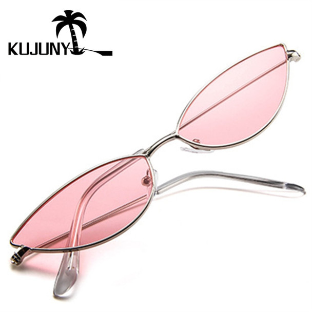 KUJUNY Glasses Women Cat Eye Sunglasses Cute Sexy Brand Designer Summer Retro Small Frame Black Red Cateye Sun Glasses