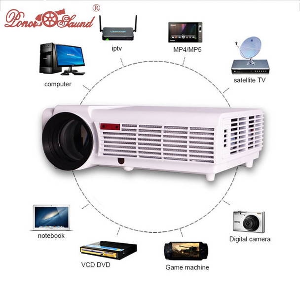 HTP led 96 5500 lumens Multifunction projector full hd 3d support 1080p home theater projector beamer Multimedia Home cinema