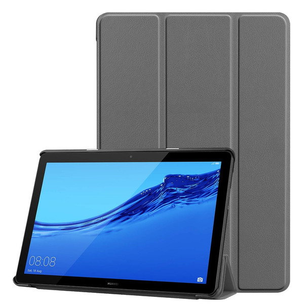 Silicone Case For Huawei Mediapad T5 10in Smart Magnetic Trifold Leather Flip Case Stand Cover For Huawei Mediapad T5 10in#G4 