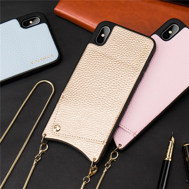 Credit Card Leather Phone Case Wallet Strap Crossbody Long Chain for Iphone XR XSMax 6S 8 7 plus Fashion luxury Back cover coque