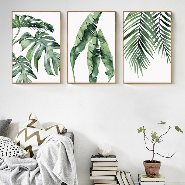 Watercolor Plant Green Leaves Canvas Painting Art Print Poster Picture Wall Modern Minimalist Bedroom Living Room Decoration Watercolor Plant Green Leaves Canvas Painting Art Print Poster Picture Wall Modern Minimalist Bedroom Living Room Decoration